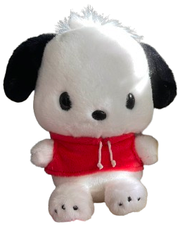 a small plushie of pochacco. he's so cute :3