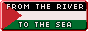 a button that says from the river to the sea on top of the palestine flag