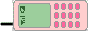 a button that contains an image of a pink mobile phone