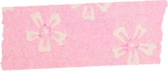 a pink strip of tape