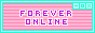 a button that says forever online in front of a pink background