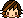 a pixel head with black/brown hair