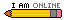 a pencil with the text 'I am online'